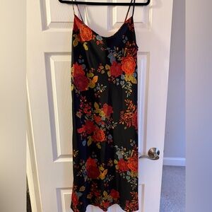 Sara Michelle Black Floral Midi Dress